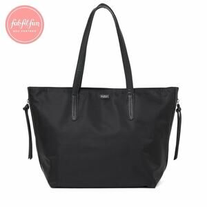 Botkier Black Nylon New York Tote Bag Shoulder Bag Zip Top New